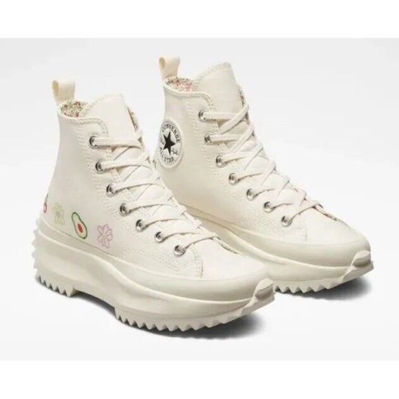 Converse White Run Star Hike Embroidered Women's Sneakers Shoes Platform A03560C - Picture 11 of 11